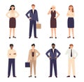 Business people collection woman and man character