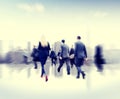 Business People Commuter Walking Rush Hour Corporate Concept Royalty Free Stock Photo