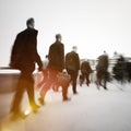 Business People Commuter Walking Travel Crowd Concept Royalty Free Stock Photo