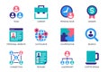 Business People concept of web icons set in simple flat design.