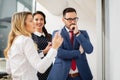 Business people conference in modern meeting room Royalty Free Stock Photo