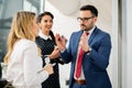 Business people conference in modern meeting room Royalty Free Stock Photo