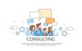 Business People Consulting Group Talking Discussing Chat Communication Social Network Royalty Free Stock Photo