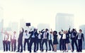 Business People Corporate Celebration Success City Concept Royalty Free Stock Photo