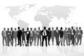 Business people crowd group silhouette concept Royalty Free Stock Photo