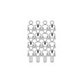business people in the crowd icon. Element of business icon for mobile concept and web apps. Thin line business people in the crow Royalty Free Stock Photo