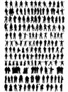 Business people, different silhouettes Royalty Free Stock Photo