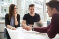 Business People Discussing Over Document In Office Royalty Free Stock Photo