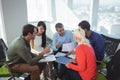 Business people discussing together at office Royalty Free Stock Photo