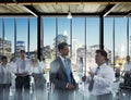 Business People Discussion Communication Cityscape Meeting Conce Royalty Free Stock Photo