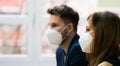 Business People Employees Wearing Medical Mask
