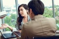 Business People Entrepreneurs Teams are Meeting Discussing and  Problem Solving Together Their Project  in Conference Room. Royalty Free Stock Photo