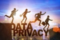 The business people escaping responsibility for data privacy Royalty Free Stock Photo