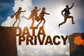 The business people escaping responsibility for data privacy Royalty Free Stock Photo