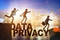 The business people escaping responsibility for data privacy Royalty Free Stock Photo