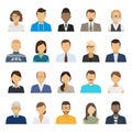 Business people flat avatars