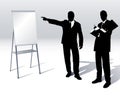 Business people with a flipchart