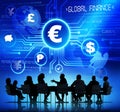 Business People and Global Finance Concepts Royalty Free Stock Photo
