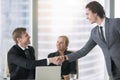 Business people greeting each other Royalty Free Stock Photo