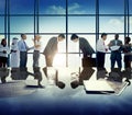 Business People Greeting Global Business Discussion Concept Royalty Free Stock Photo