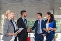 Business People Group Boss Hand Shake Welcome Gesture, Businesspeople Team Handshake