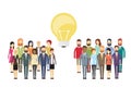 Business People Group Idea Concept Light Bulb, Businesspeople Crowd Royalty Free Stock Photo