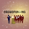 Business People Group Investment Money Investor Crowd Funding Web Banner