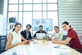 Business people group meeting in office. Professional businesswomen and businessmen working in team conference in the meeting room Royalty Free Stock Photo