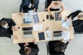 Business people group meeting shot from top view Royalty Free Stock Photo