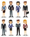 Business people, group of office workers vector