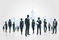 Business People Group Silhouettes Businesspeople Royalty Free Stock Photo