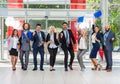 Business People Group Successful Excited Team In Modern Office, Businesspeople Happy Smile Royalty Free Stock Photo