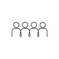 Business people group. Teamwork concept icon. Human figures symbol. Vector collaboration emblem. Royalty Free Stock Photo