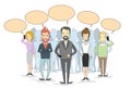 Business People Group Using Cell Smart Phone Operator's Set Call Chat Box Internet Communication