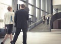 Business people at hall of office building Royalty Free Stock Photo