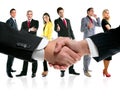 Business people handshake and company team Royalty Free Stock Photo