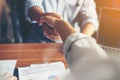 Business People Handshake Greeting Deal at work.