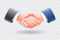 Business people handshake isolate vector