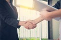 Business people handshake at meeting or negotiation in the office, Business partnership meeting concept Royalty Free Stock Photo