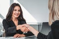 Business people handshake in office room, successful partnership Royalty Free Stock Photo