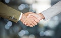 Business people, handshake and partnership, agreement or welcome with deal, onboarding and thank you. Collaboration Royalty Free Stock Photo