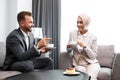 Business people have talk and drink coffee Royalty Free Stock Photo