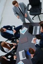 Business People Having Board Meeting In Modern Office. Royalty Free Stock Photo