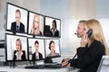 Business People Having Conference Call Royalty Free Stock Photo
