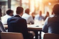 Business People Having Group Discussion, Photo blurry, out of focus Royalty Free Stock Photo