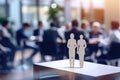 Business People Having Group Discussion, Photo blurry, out of focus Royalty Free Stock Photo