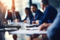 Business People Having Group Discussion, Photo blurry, out of focus Royalty Free Stock Photo