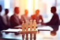 Business People Having Group Discussion, Photo blurry, out of focus Royalty Free Stock Photo