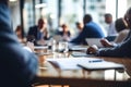 Business People Having Group Discussion, Photo blurry, out of focus Royalty Free Stock Photo