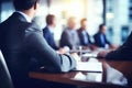 Business People Having Group Discussion, Photo blurry, out of focus Royalty Free Stock Photo